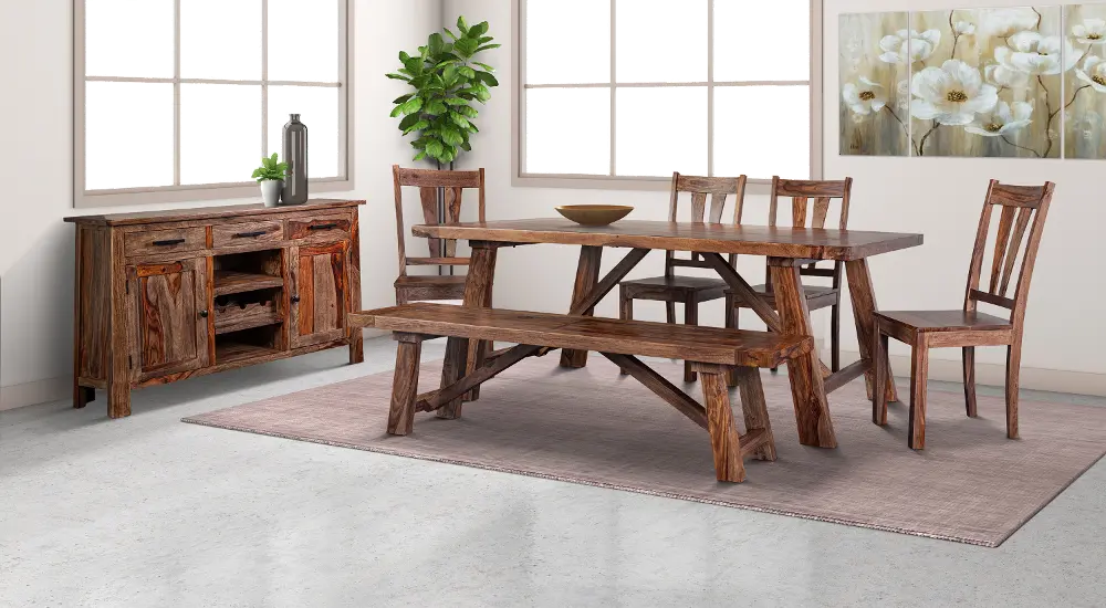 Kalispell Brown 6 Piece Dining Room Set-1