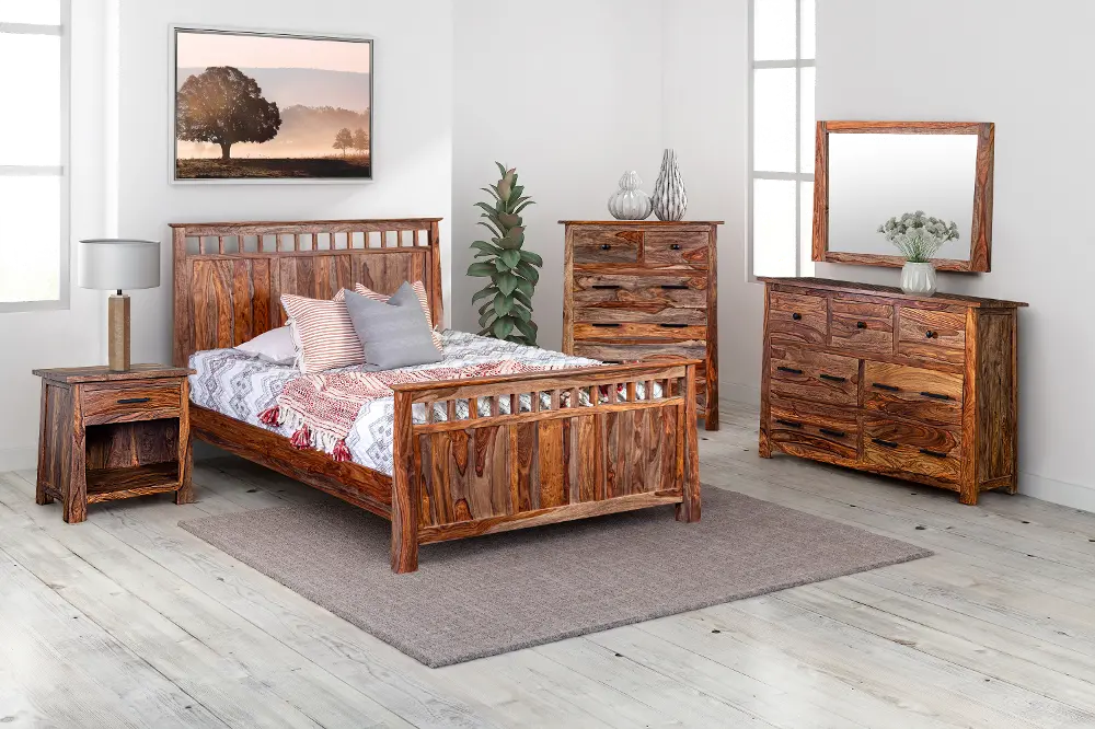 Kalispell Natural 4 Piece Queen Bedroom Set-1