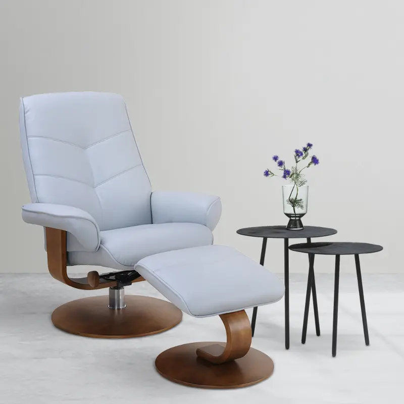 Auburn Scandinavian Sky Blue Polyester, Scandinavian Design Furniture Recliners