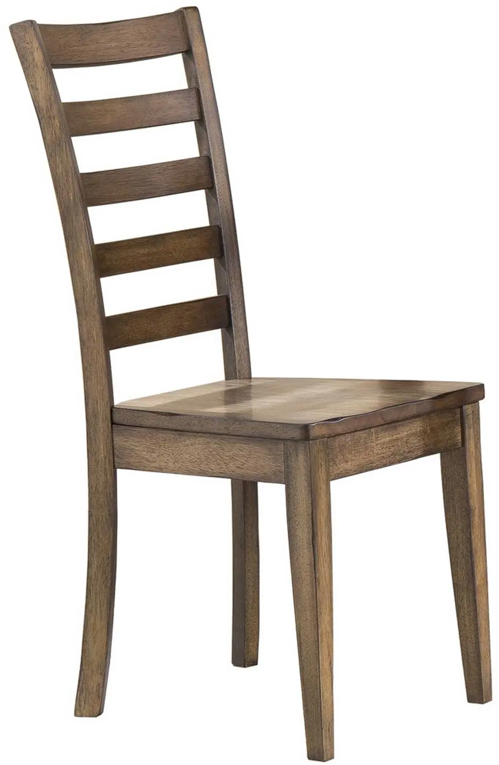 Caramel Rustic Brown Ladder Back Dining Room Chair-1