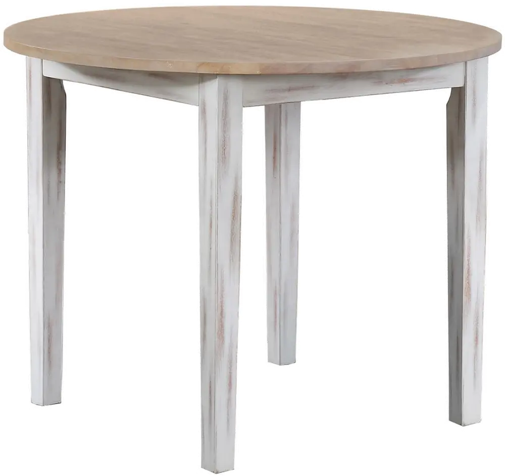 Prescott Whitewash Round Dining Room Table-1