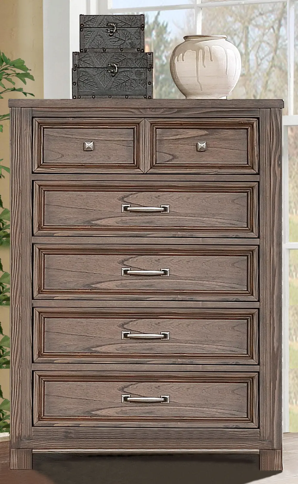 Moonlight Ridge Dark Oak Chest of Drawers-1