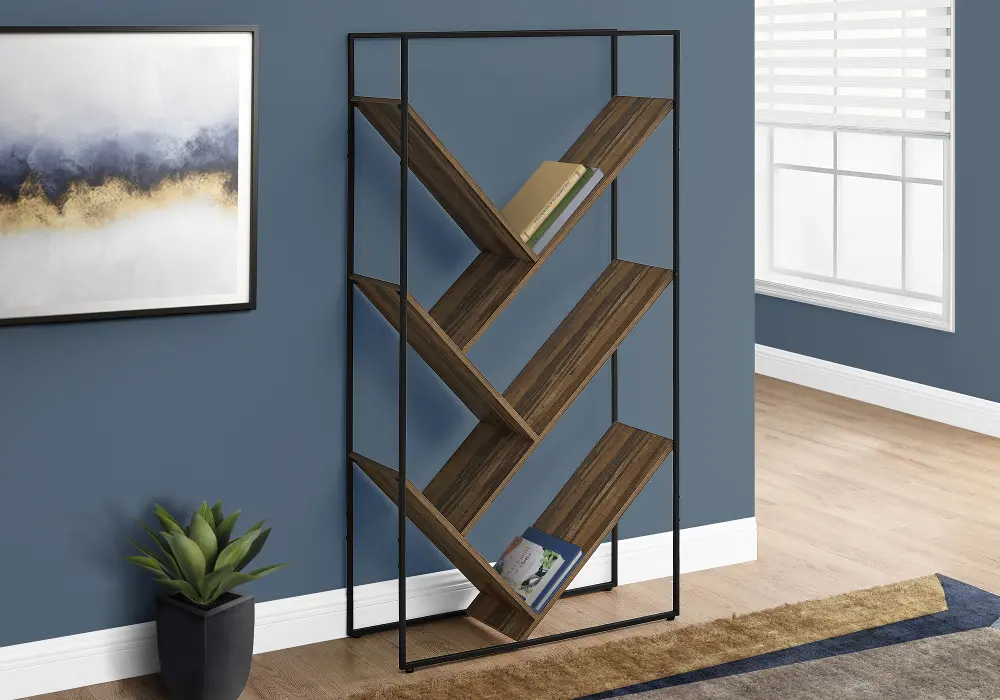 Cliff Contemporary 60  Brown Bookcase-2