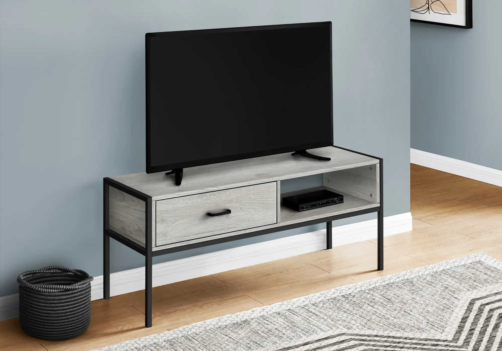 Industrial 48 Inch Grey TV Stand