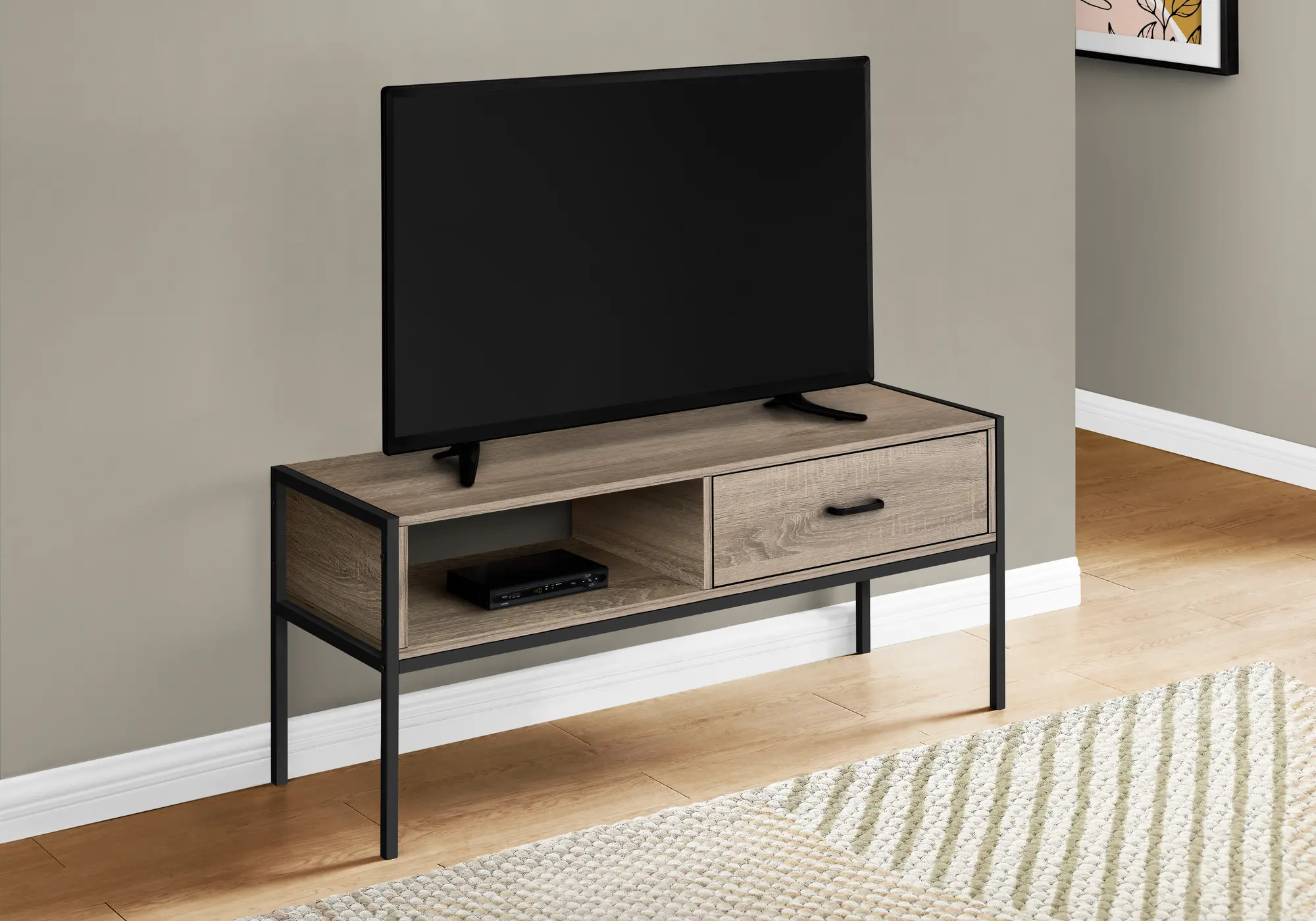 Industrial 48 Inch Taupe TV Stand