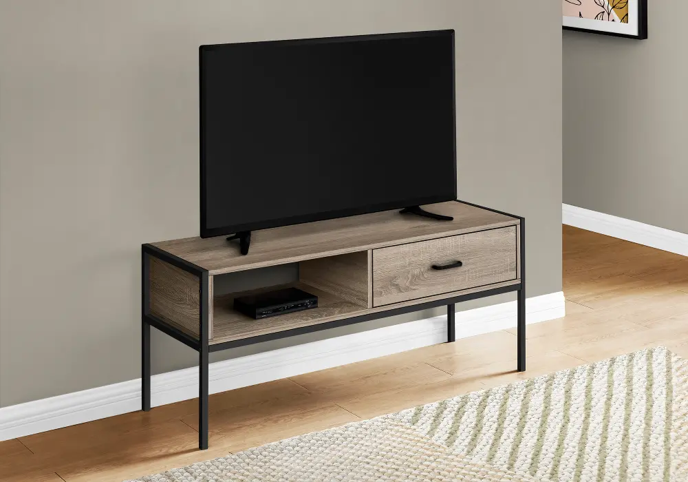 Industrial 48 Inch Taupe TV Stand-1