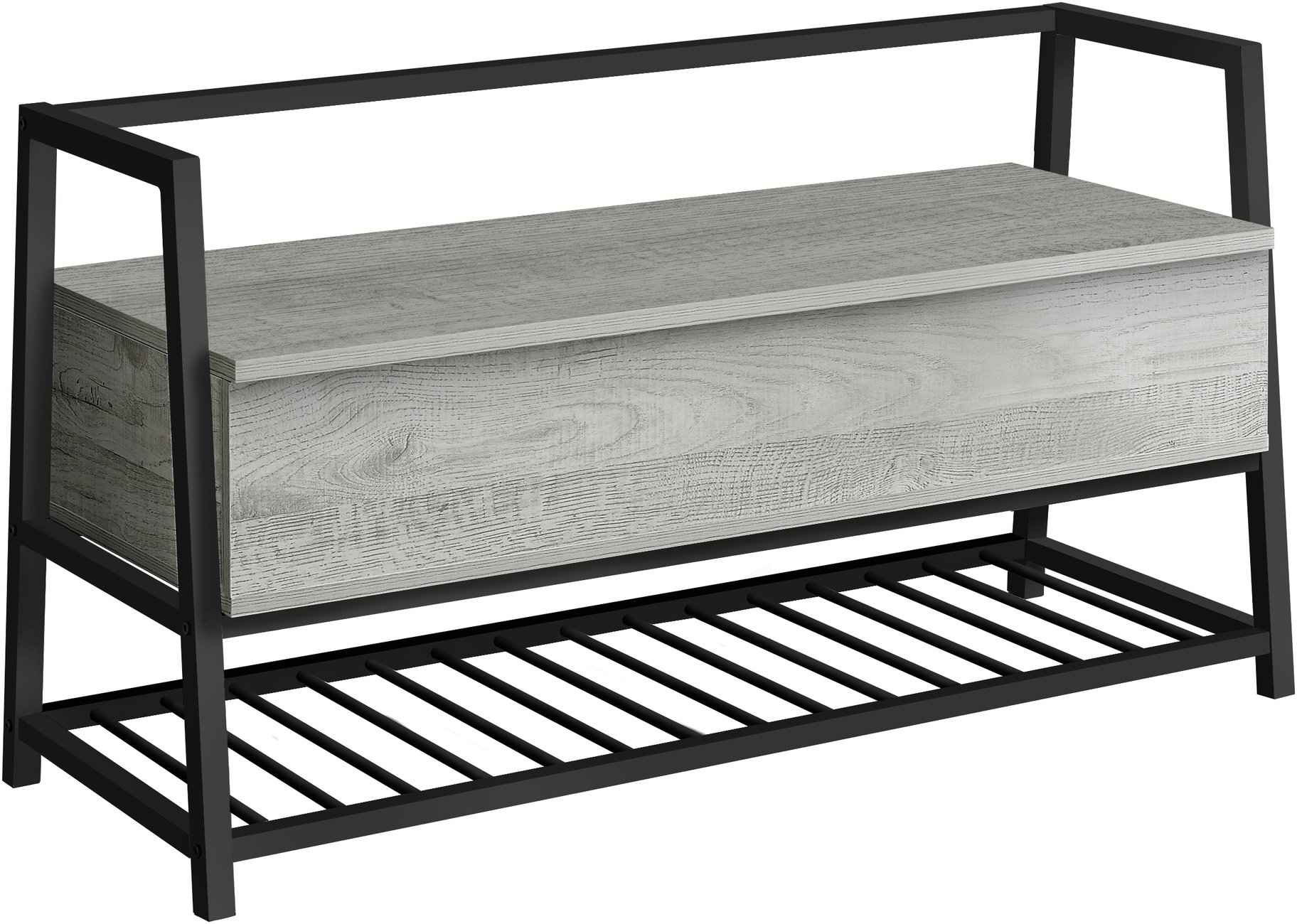 Industrial Grey Storage Bench RC Willey   Industrial Grey Storage Bench Rcwilley Image2 