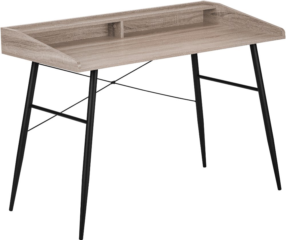 112562345 Mid-Century Modern 48 Inch Taupe Computer Desk sku 112562345