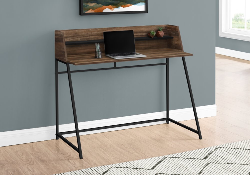 112562418 Mid-Century Modern 48 Reclaimed Wood Computer Desk sku 112562418