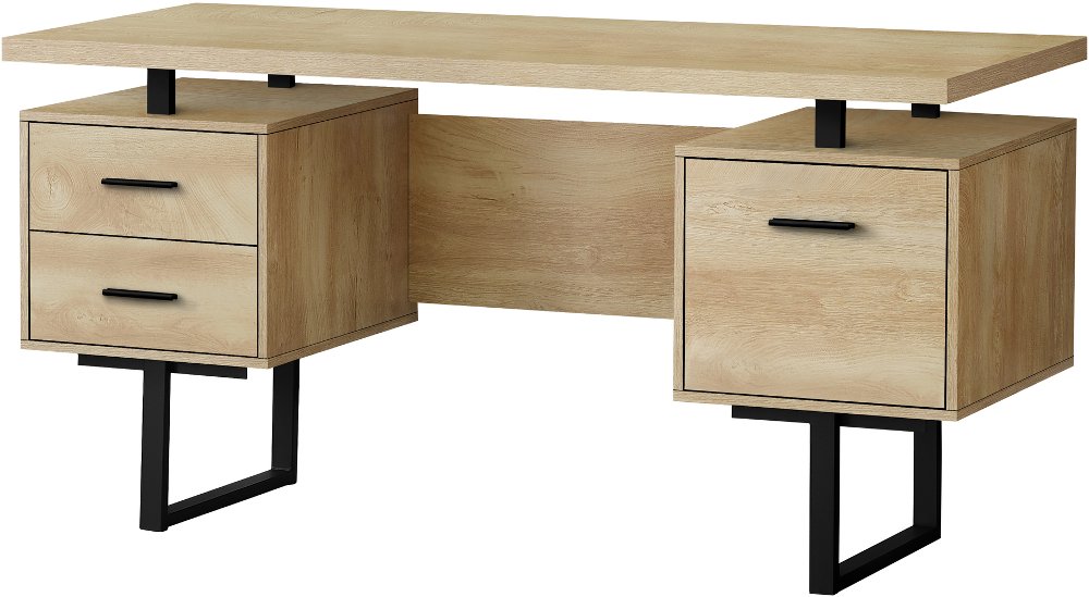 112562655 Industrial 60 Inch Natural Computer Desk sku 112562655