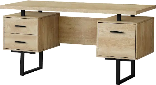 Industrial 60 Inch Natural Computer Desk