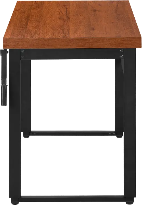 Contemporary 48 Inch Cherry Adjustable Height Computer Desk