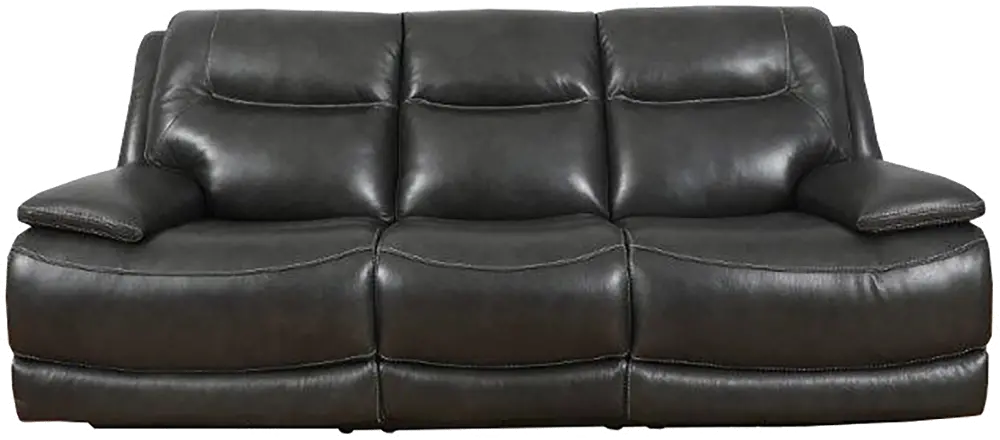 Colossus Dark Gray Leather Power Reclining Sofa-1