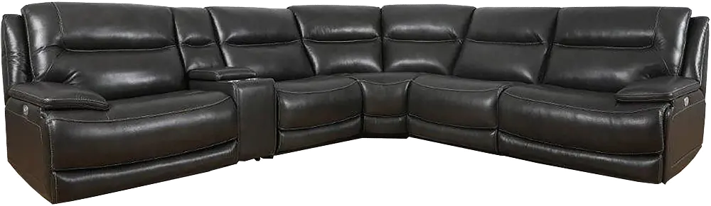 Colossus Dark Gray 6 Piece Power Reclining Sectional-1