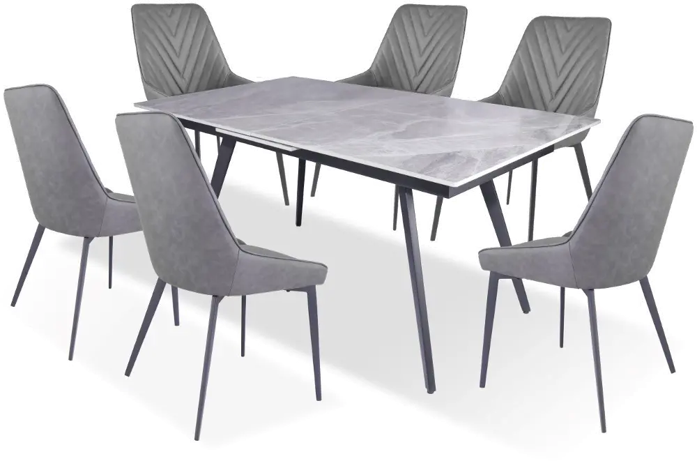 Lucia Gray 5 Piece Dining Room Set-1