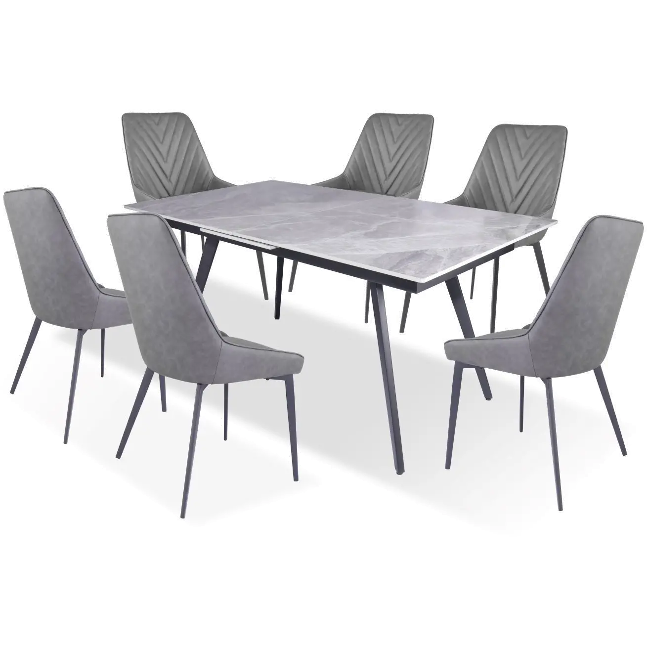 Lucia Gray 5 Piece Dining Room Set-1