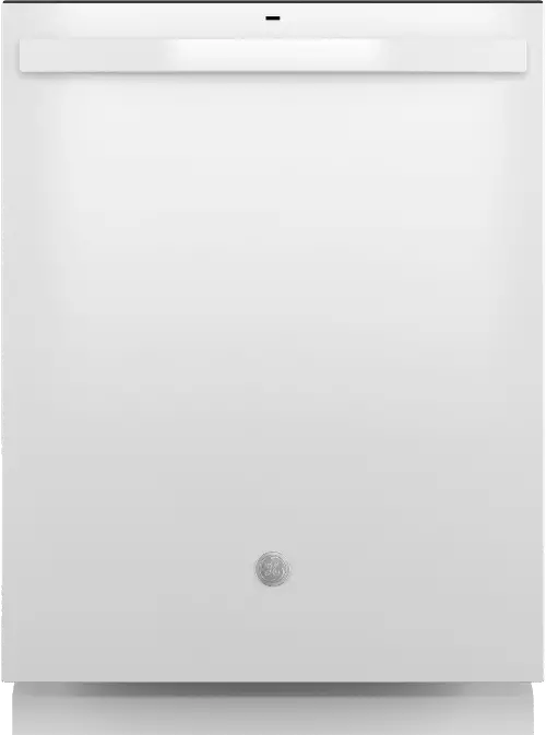 GE Front Control Dishwasher in White, 64 dBA