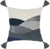 Carve Sea Fog Blue/Ivory Pillow