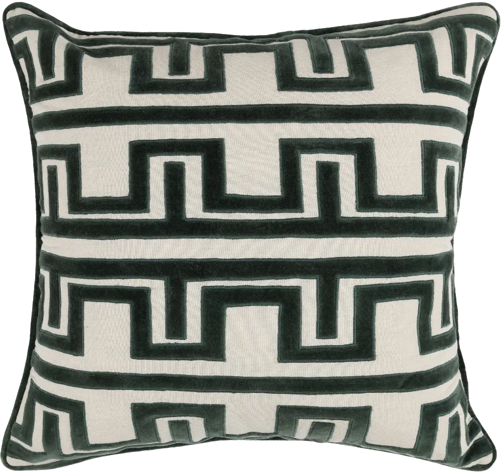 Arlo Forest Green Throw Pillow-1