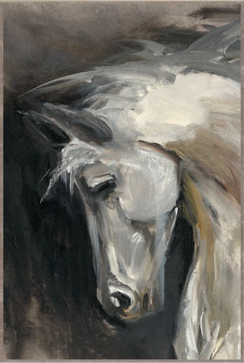 Framed Modern Horse Art-1