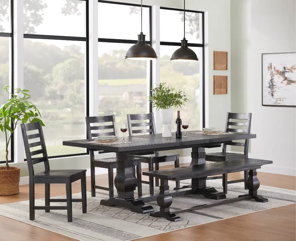 Onyx Black 6 Piece Dining Room Set-1