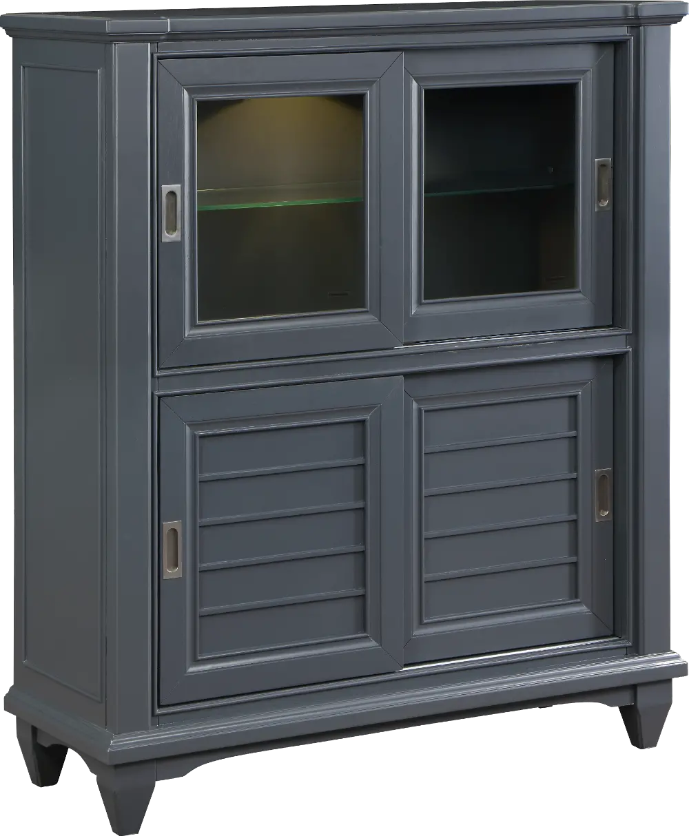 Vista Azul Graphite Gray Curio Cabinet-1
