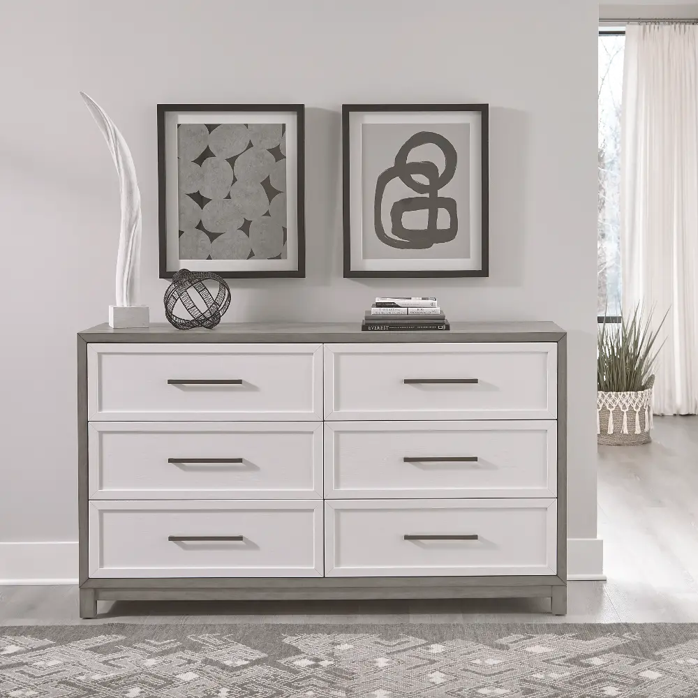 Palmetto Heights White and Gray Dresser-1