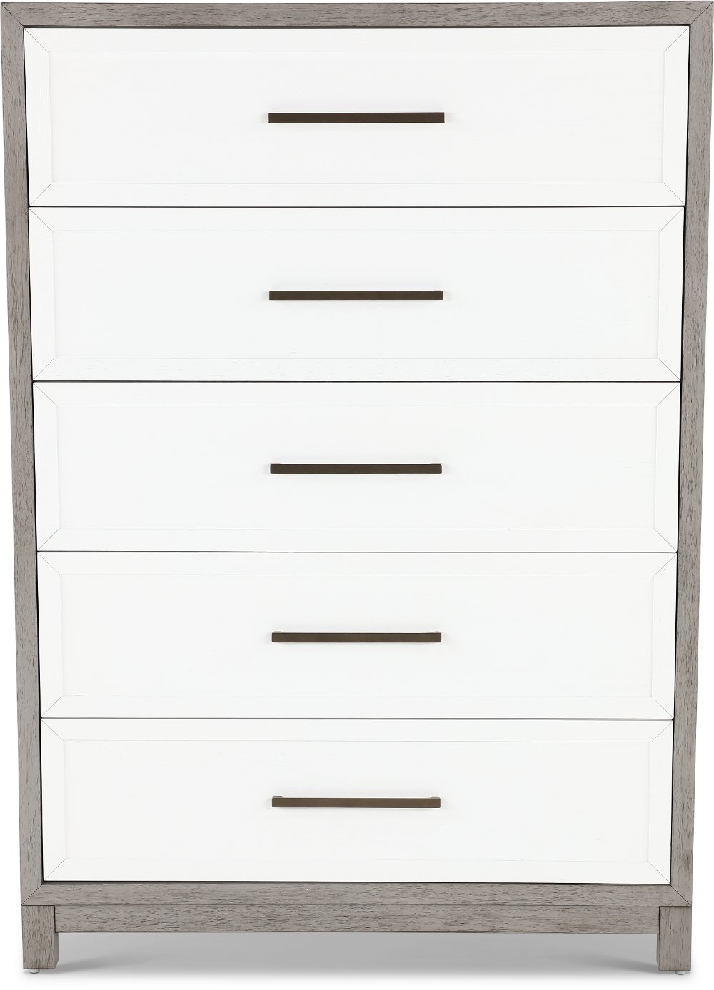 Palmetto Heights White and Gray Chest of Drawers