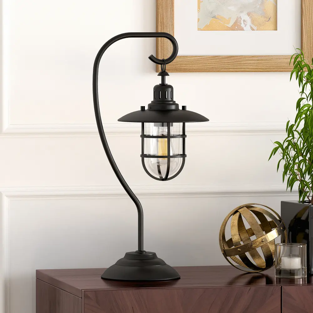 Bay Traditional Blackened Bronze Nautical Lantern Lamp-1