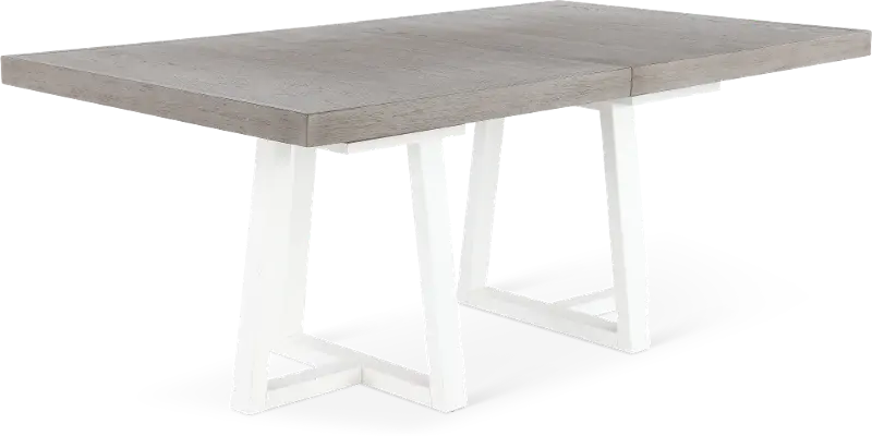 Palmetto Heights Gray and White Dining Table