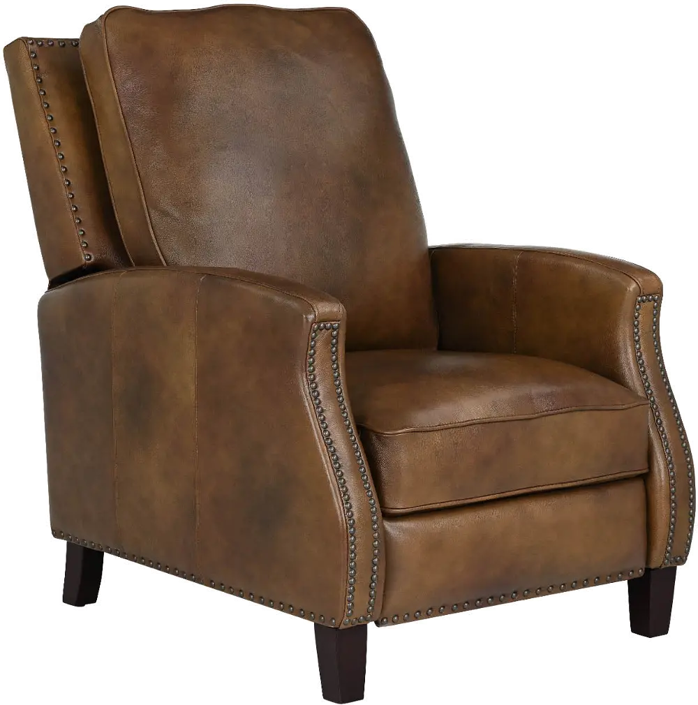 Clarkson Brown Leather Pushback Recliner-1