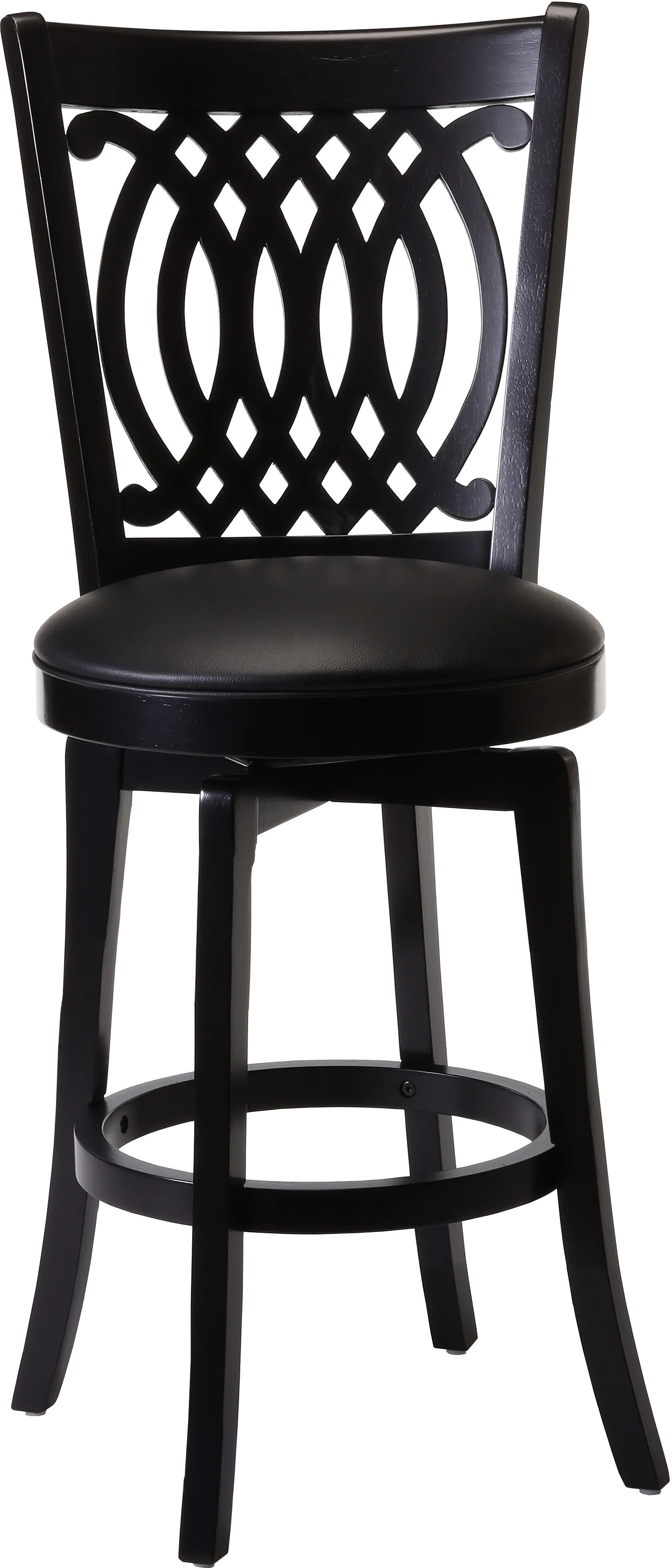 Van Draus Transitional Black Swivel Counter Height Stool