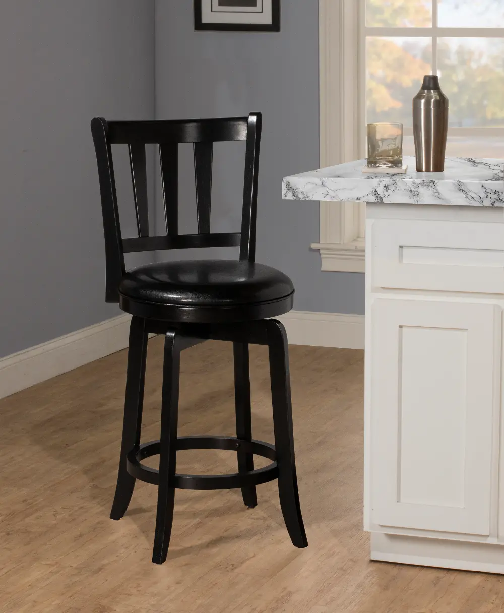 Presque Isle Traditional Swivel Counter Height Stool-1