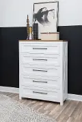 Franklin Oak and White Chest of Drawers