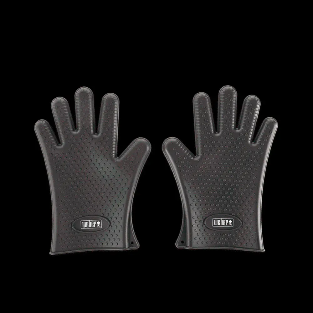 7017 Weber Black Silicone Grilling Gloves-1
