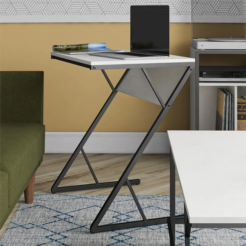 Camden  White Laptop Desk-1