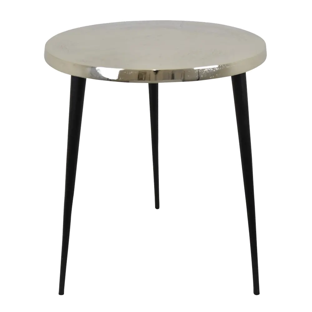 23.50 Inch Large Silver Metal Table-1
