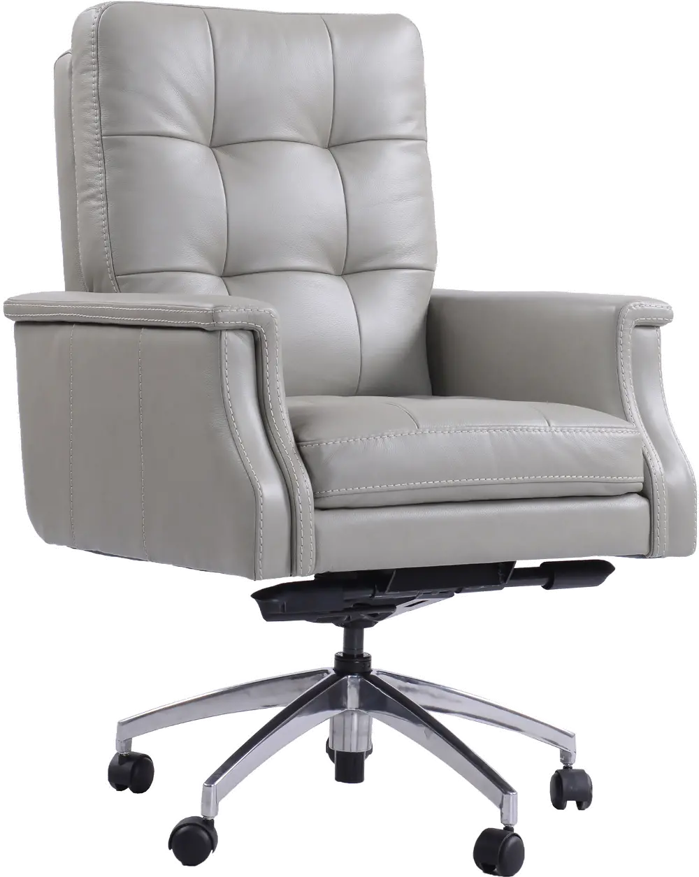 Verana Gray Leather Desk Chair-1