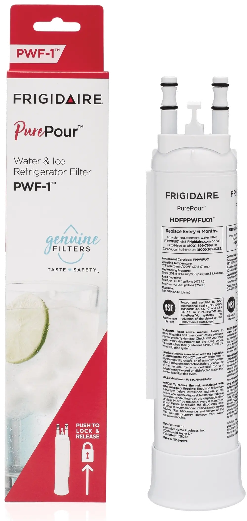 FPPWFU01 Frigidaire Water Filter Replacement, FPPWFU01-1