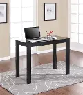 Parsons Black Computer Desk with Drawer