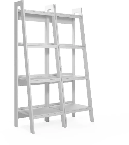 Ameriwood 2024 Home Lawrence 4 Shelf Ladder Bookcase Bundle, Black