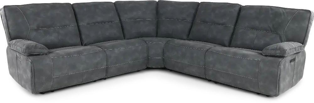 Spartacus Cobalt 5 Piece Power Reclining Sectional-1
