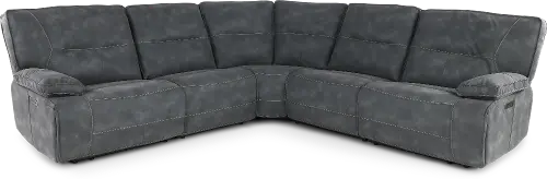 Spartacus Cobalt 5 Piece Power Reclining Sectional RC Willey