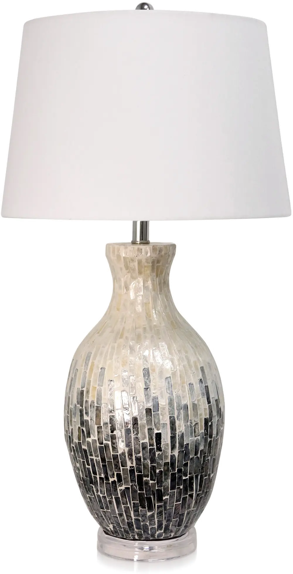 33 Inch Capiz Shell Ceramic Lamp-1