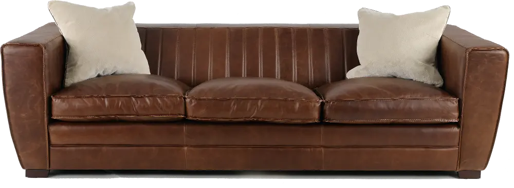 Bistro Brown Leather Sofa-1