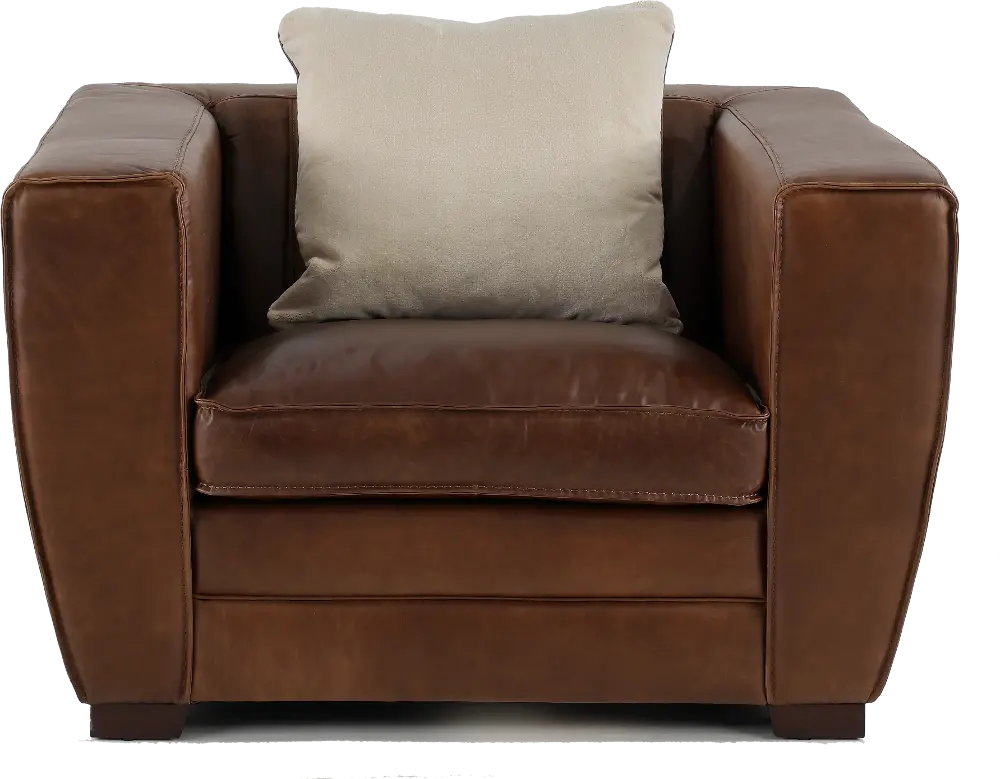 Bistro Brown Leather Chair-1