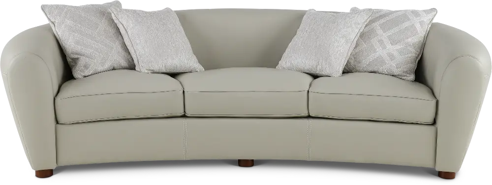 Bali Gray Leather Sofa-1