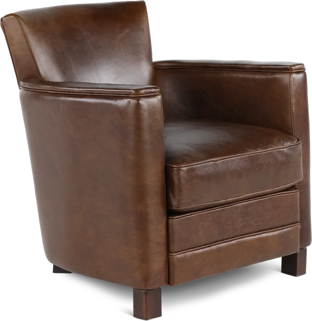 Utah Brown Leather Chair-1
