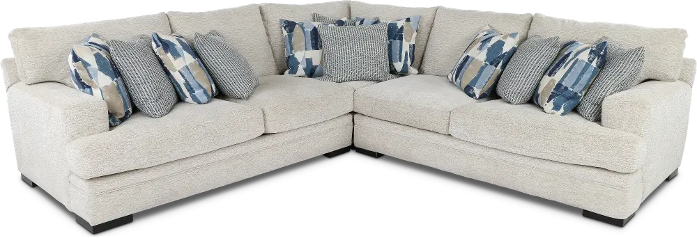 Piccolo White 3 Piece Sectional-1