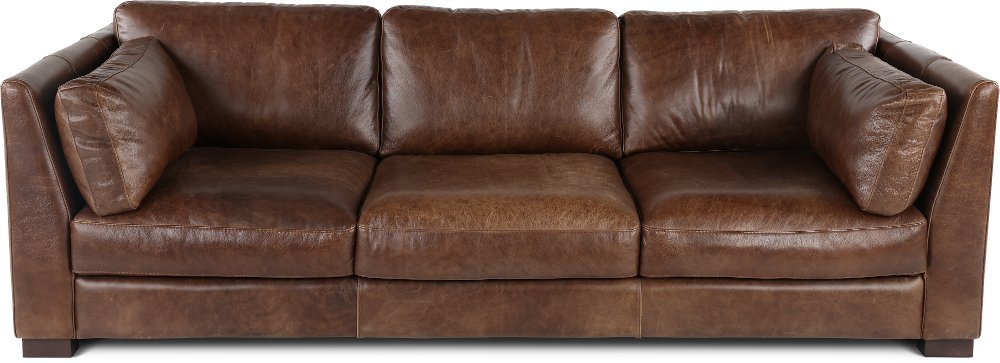 Utah Brown Leather Sofa
